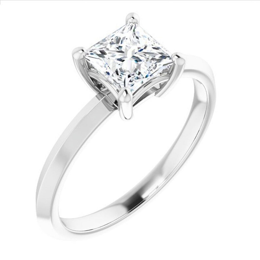 Moissanite Princess Cut Solitaire Ring V9675