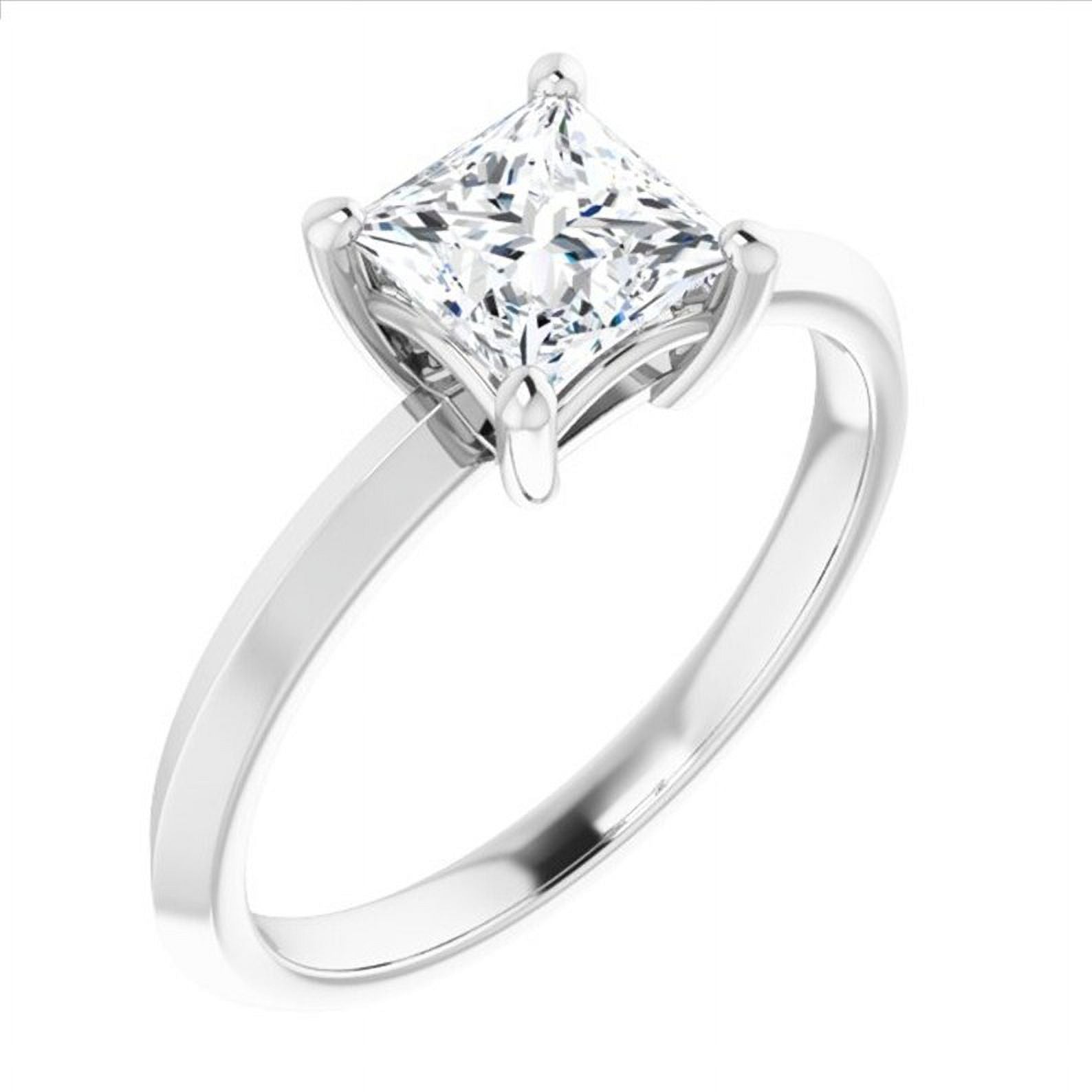 Moissanite Princess Cut Solitaire Ring V9675