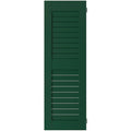 18 in. x 63 in. Exterior Real Wood Louvered Shutters Pair J739157
