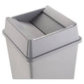 Square Swing Top Lid Plastic Gray D9889