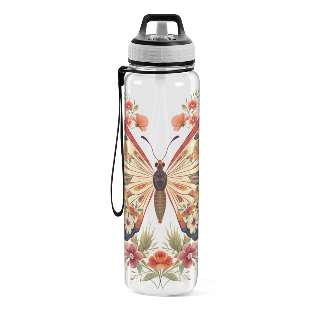 Clear 32oz Tritan Water Bottle with Straw Y930525
