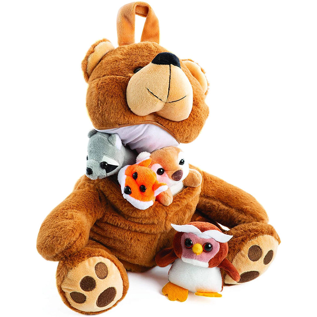 5 Pack Plush Bear Play Set with Sound Toys G5441
