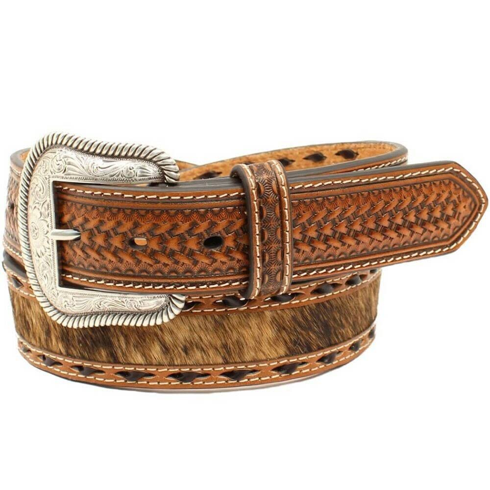 Brindle Calf Hair Belt Size 38 K6754