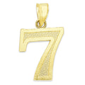 10k Gold Number Pendant Necklace U907