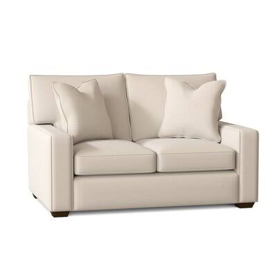 Recessed Arm Loveseat Fabric Bayou Natural S64017
