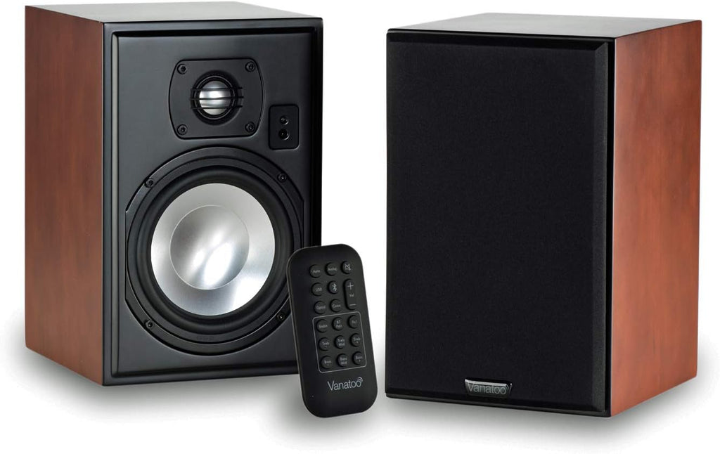 Black Set of 2 Powered Bookshelf Speakers I892