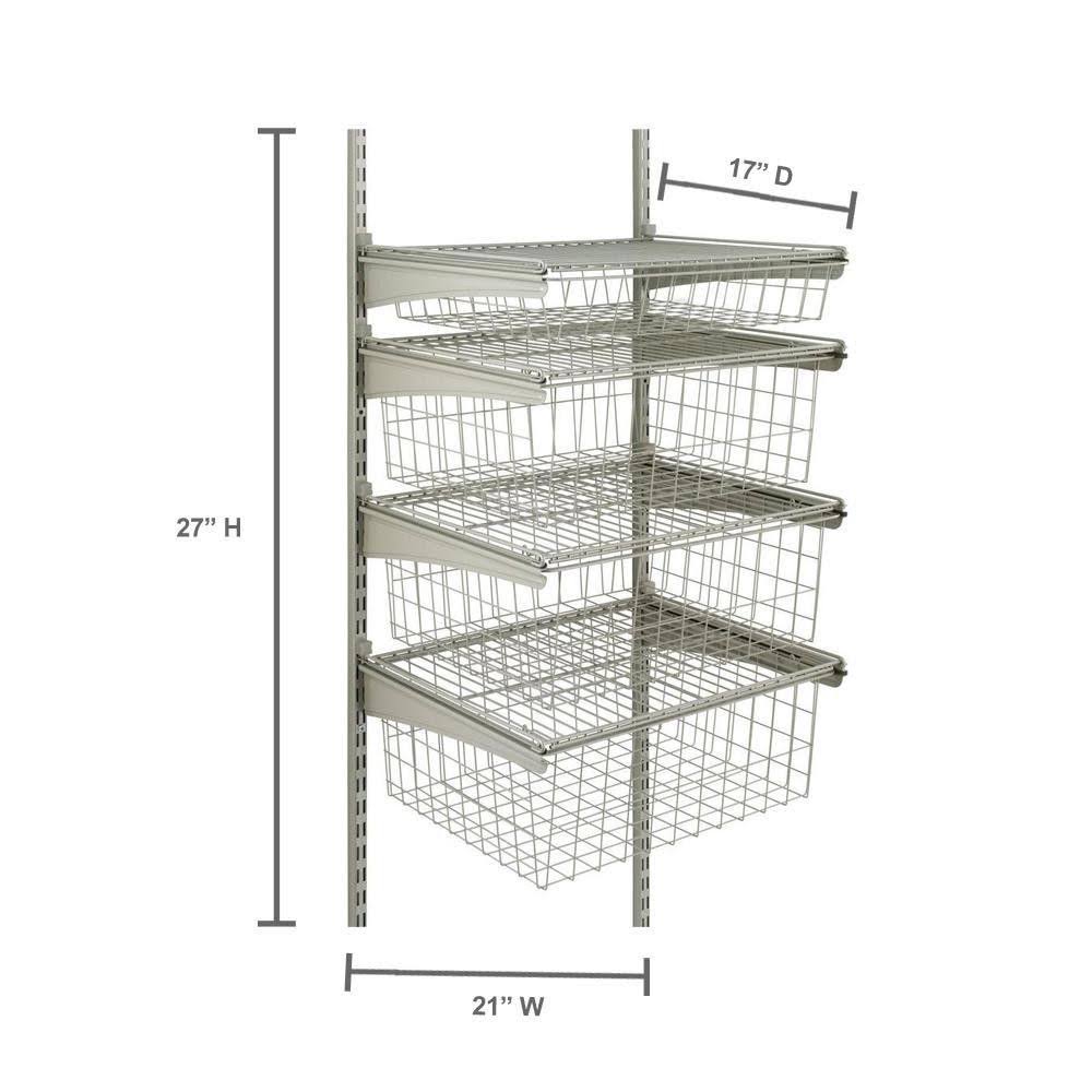 Nickel Ventilated Wire 4-Drawer Kit A82208