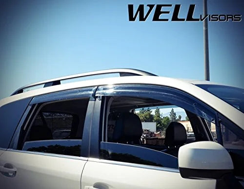 Black Side Rain Guard Window Visors Deflectors for Subaru Forester N230792