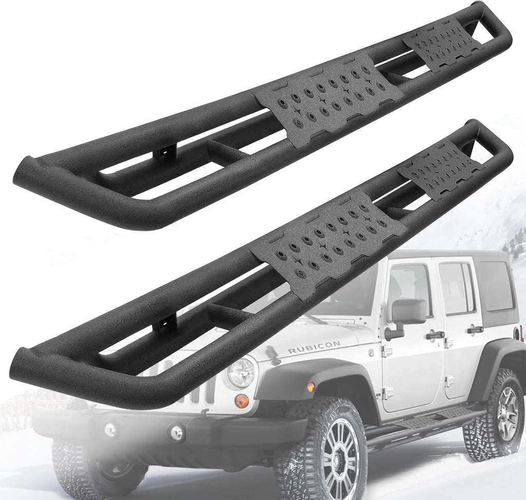 6.5 Inch Step Bars Running Boards 4 Door Textured Black Powder Z291608