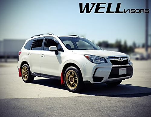 Black Side Rain Guard Window Visors Deflectors for Subaru Forester N230792