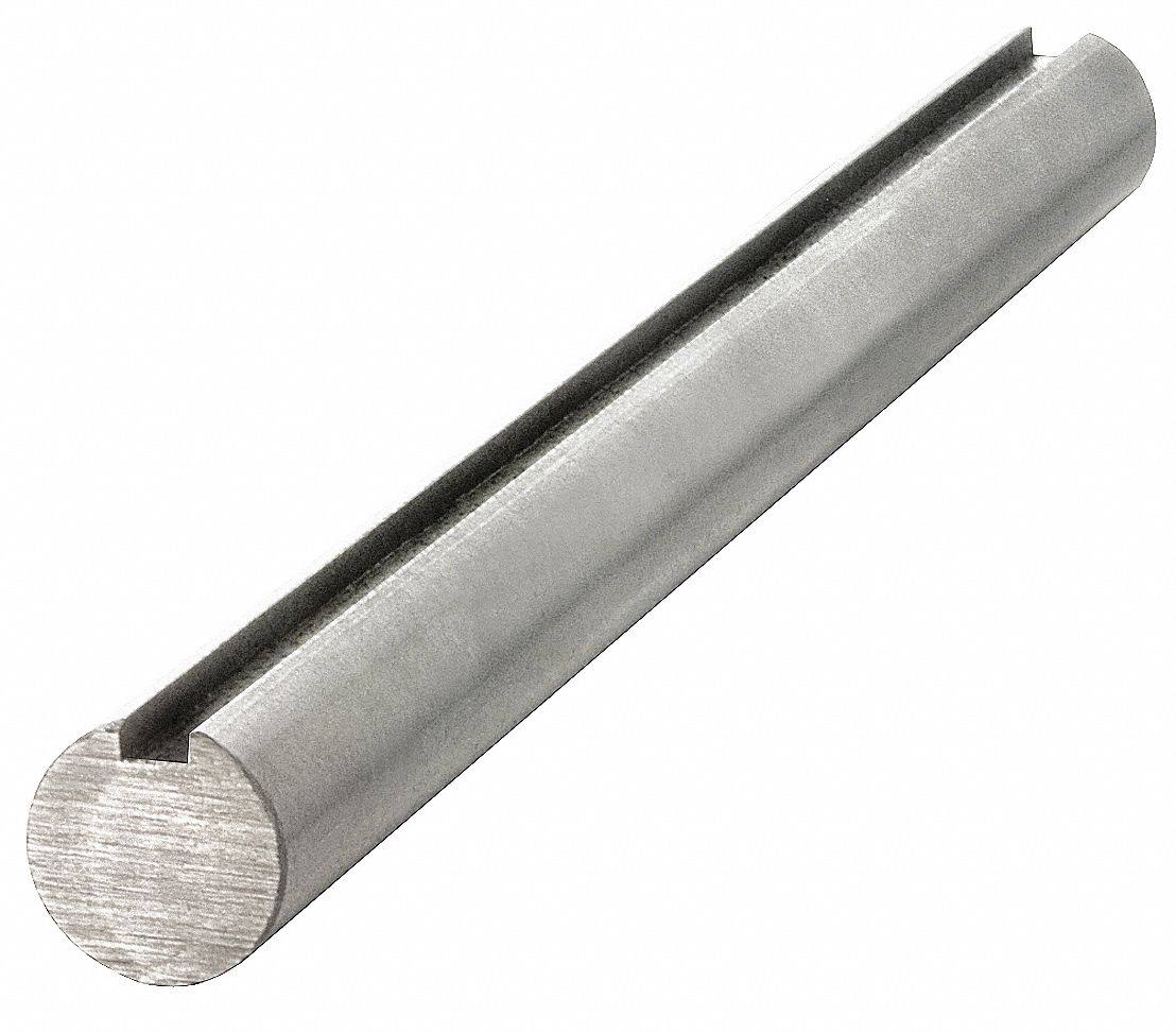 Carbon Steel Grade 1045 Keyed Shaft, Diameter 1-3/16 C556364