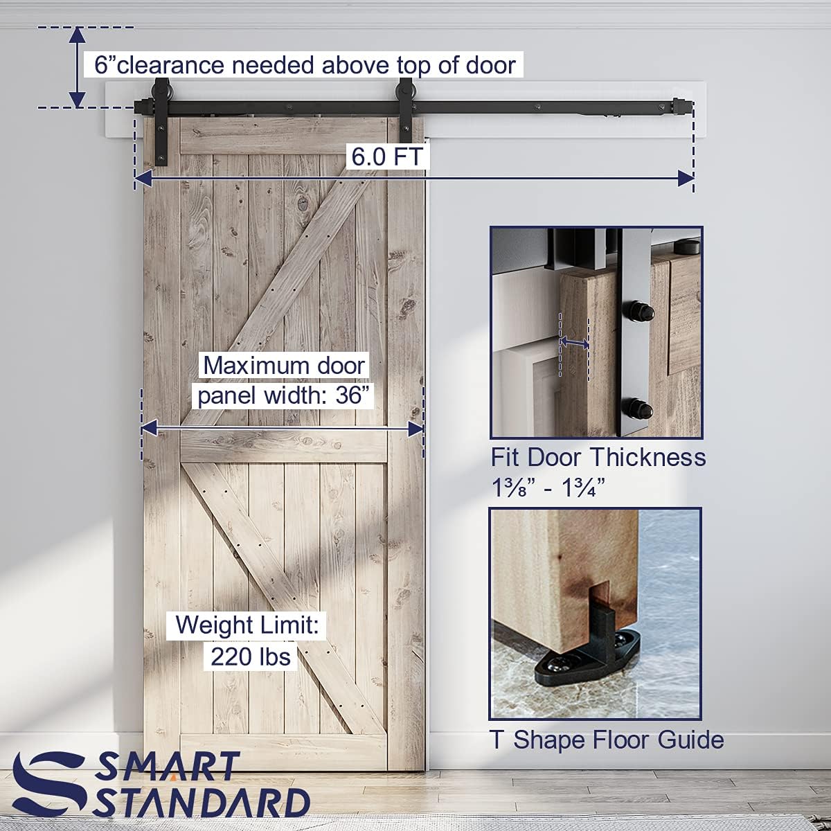 Sliding Barn Door Hardware Kit S2914