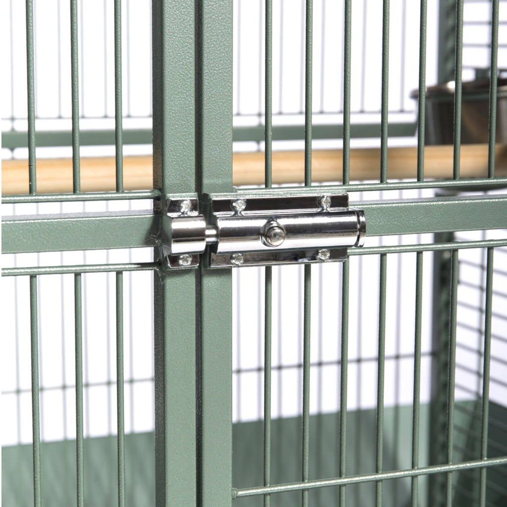 Sage Green Wrought Iron Bird Cage X8464