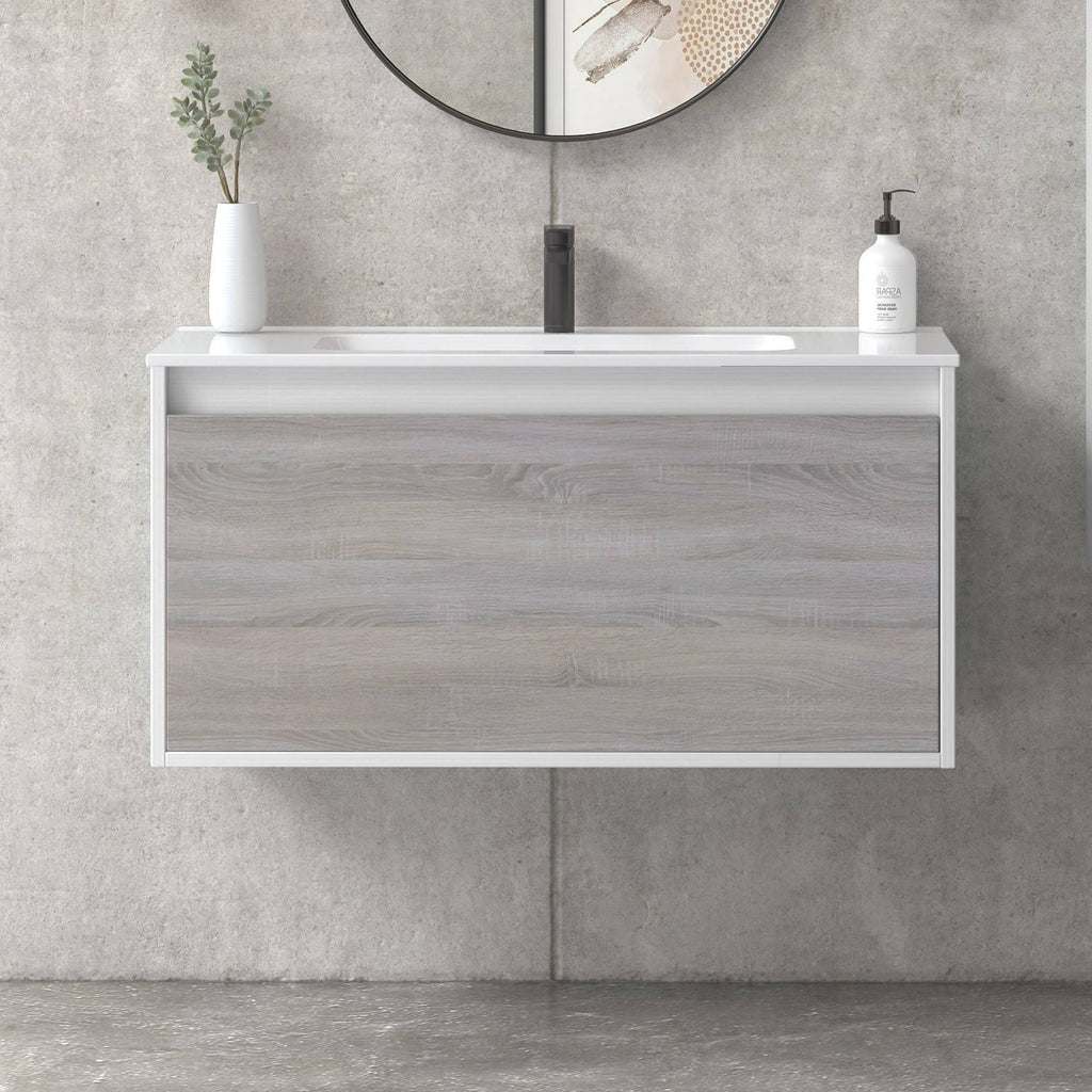 32x22 Bathroom Vanity Cabinet with Ceramic Sink S588699
