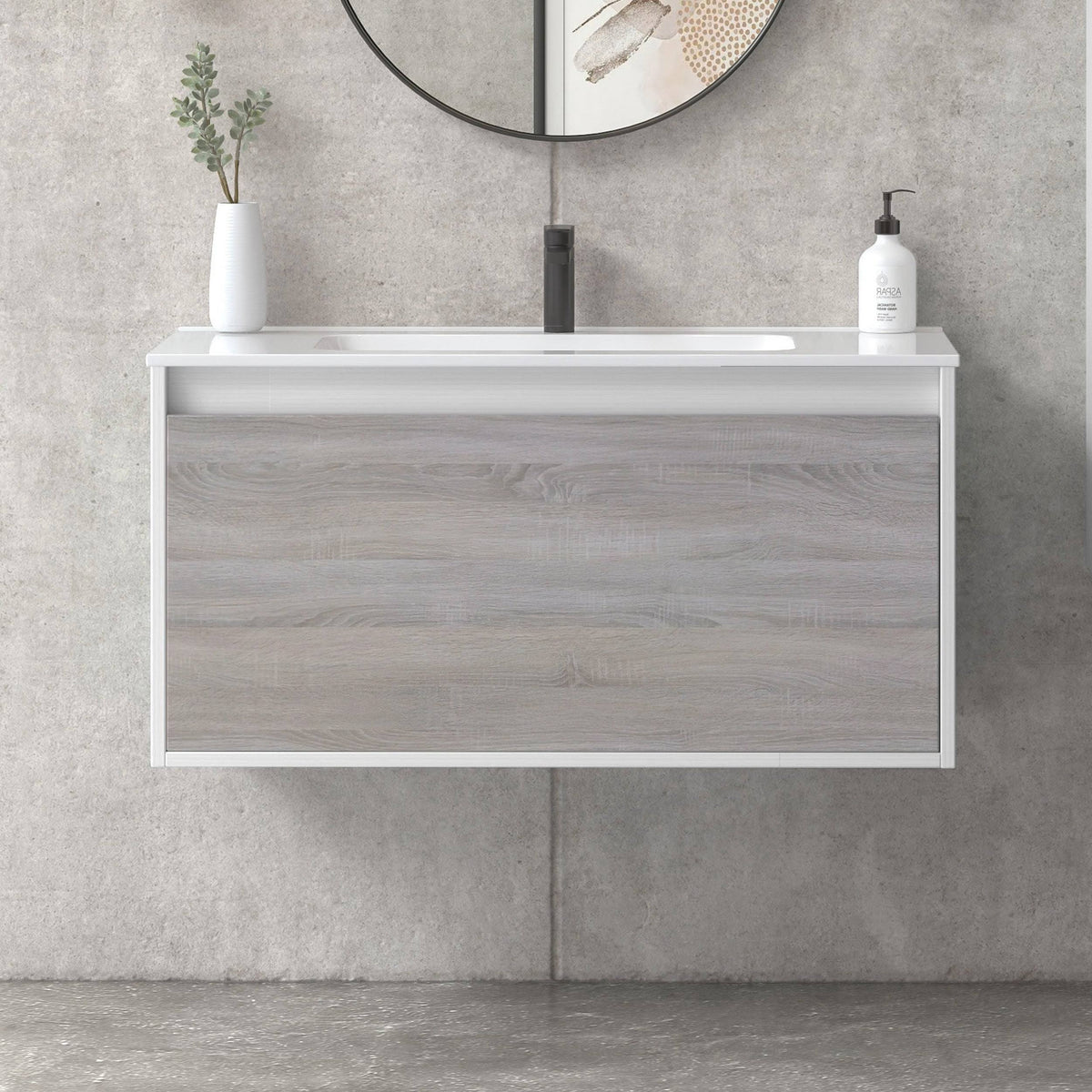 32x22 Bathroom Vanity Cabinet with Ceramic Sink S588699