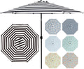 9' Patio Umbrella with Push Button Tilt and Crank, 8 Ribs O724