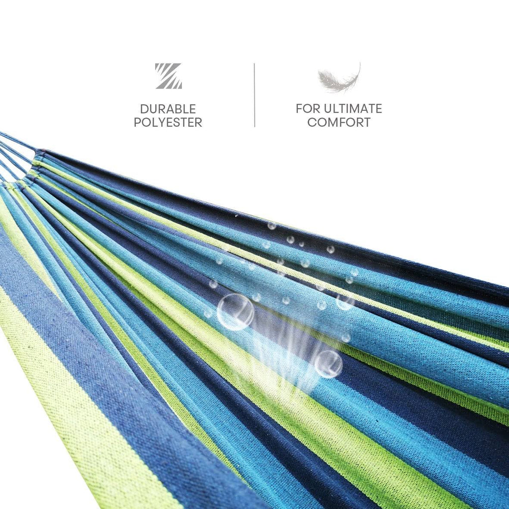 Red Double Hammock with Steel Stand and Carry Bag Z207916