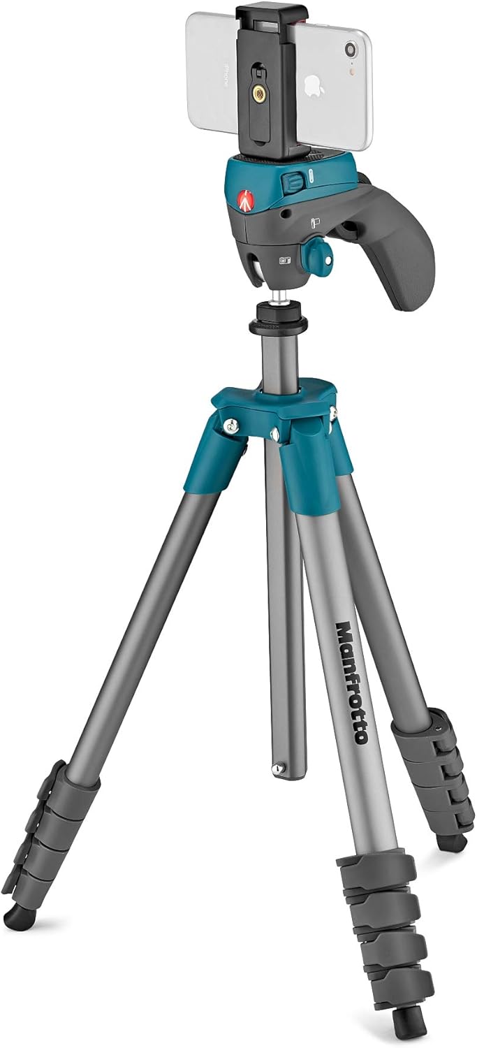 Compact Light Aluminum 4-Section Tripod Kit with Ball Head, Black, Pack of 2 F84678