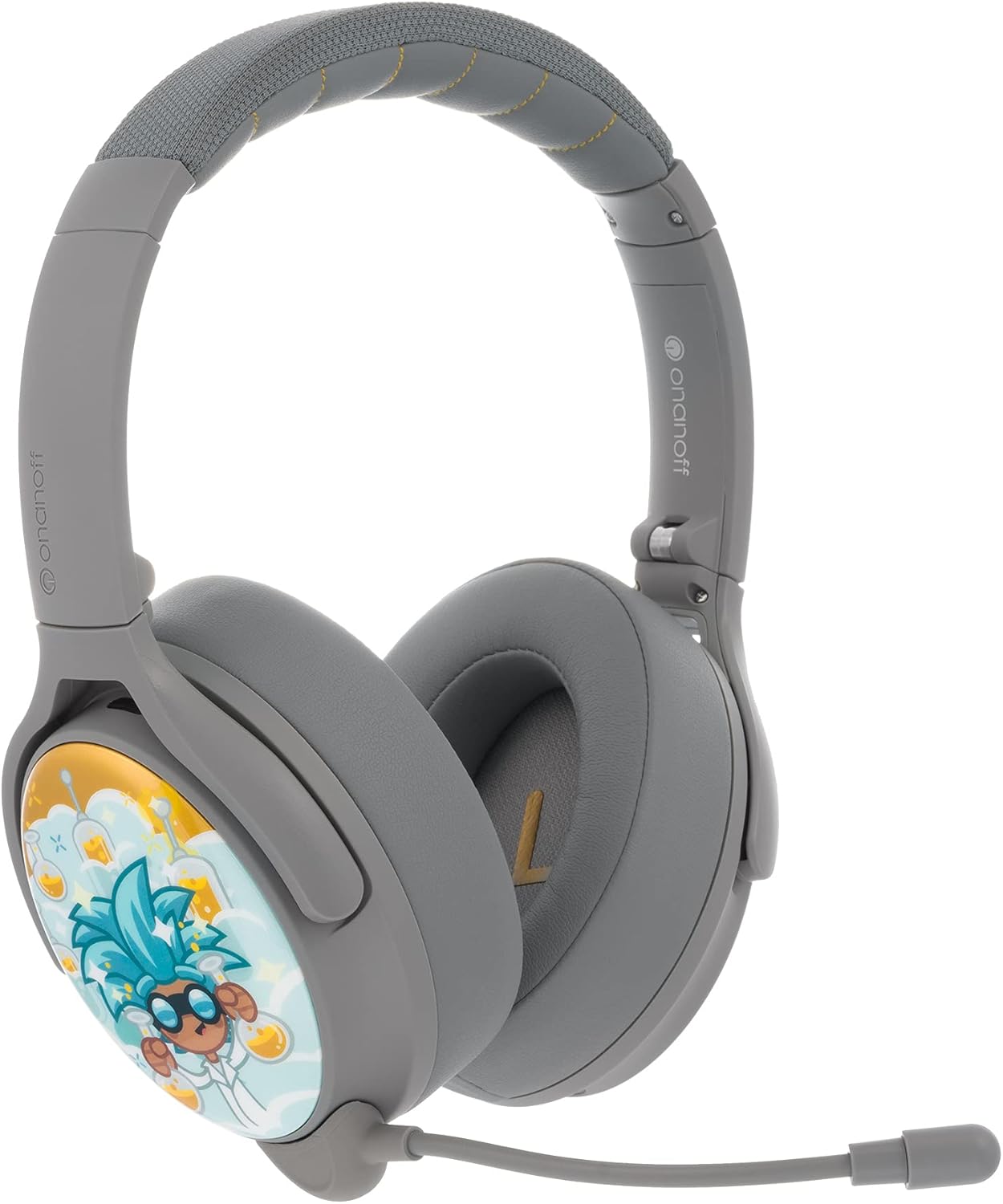 Snow White Over-Ear Bluetooth Headphones with Detachable Boom Microphone V711