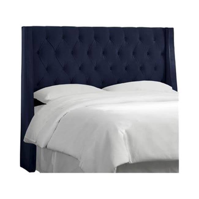 California King Tufted Wingback Headboard Velvet G3001
