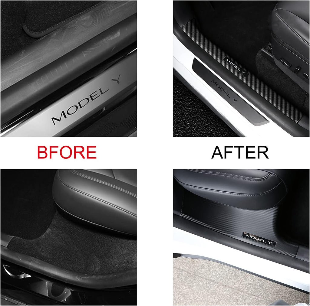Carbon Fiber ABS Door Sill Protector (4 Pcs) A1539