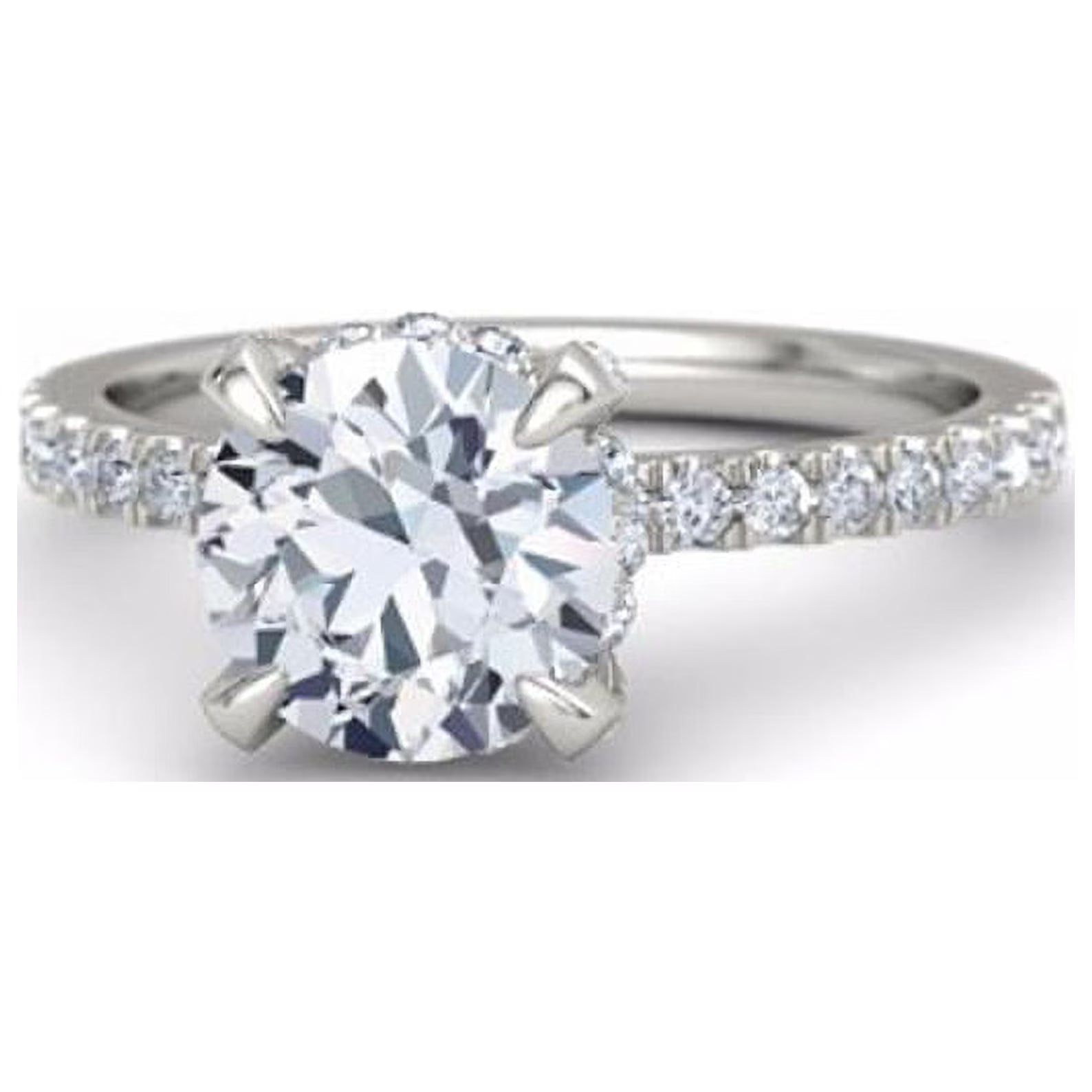 2.42 Ct Solitaire Round Cut Diamond Ring Solid 950 Platinum S860799