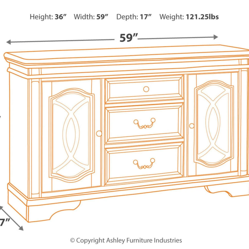 Chipped White and Brown Server F457845