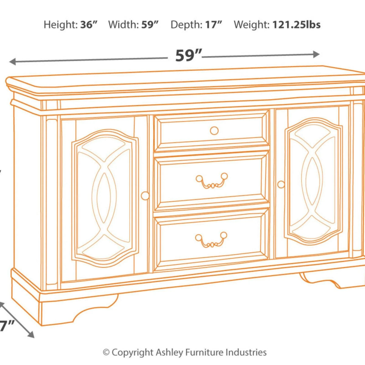 Chipped White and Brown Server F457845