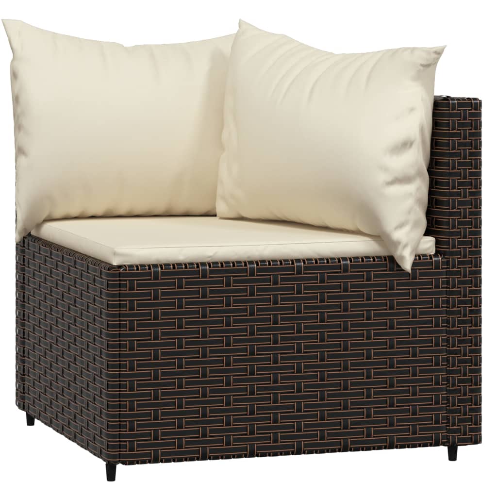 3 Piece Rattan Outdoor Patio Furniture Set with Glass Top Coffee Table P423543