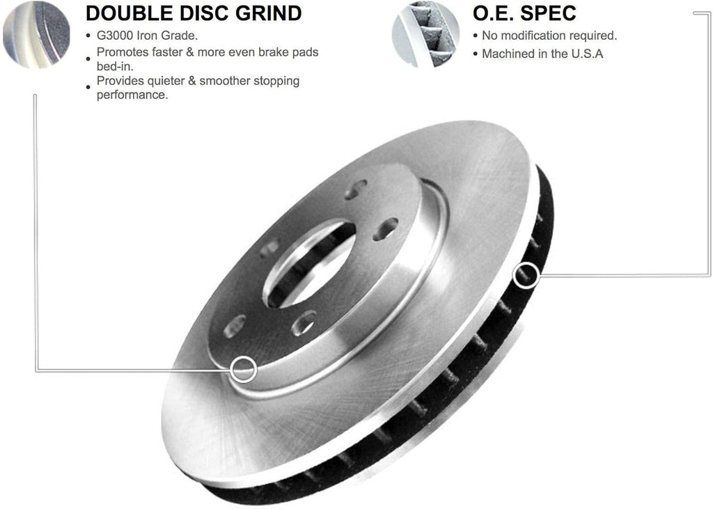 Front Brake Rotors with Semi-Metallic Brake Pads X1771