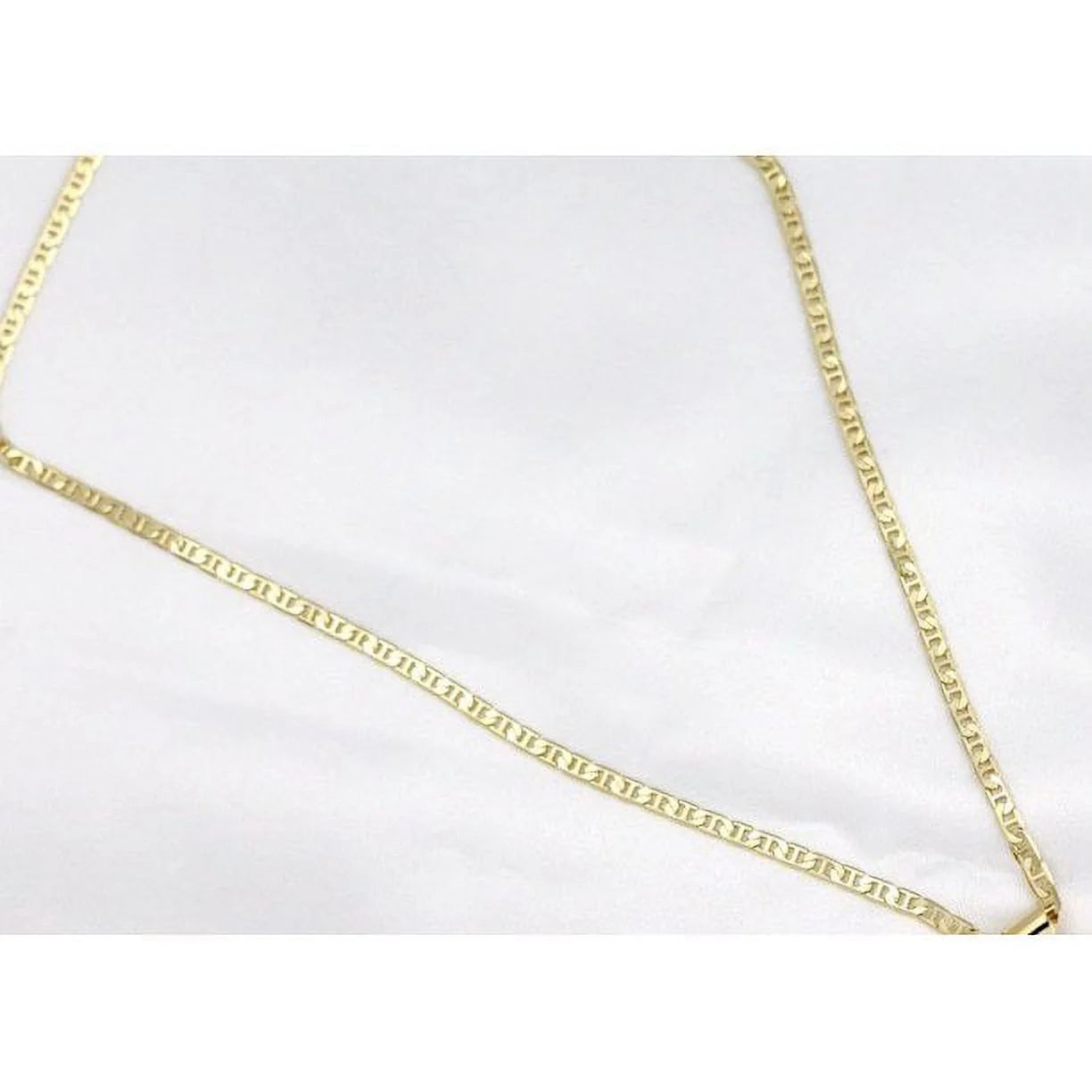 14K Bonded Gold Cuban Chain Necklace with Initial Letters Charm O428963