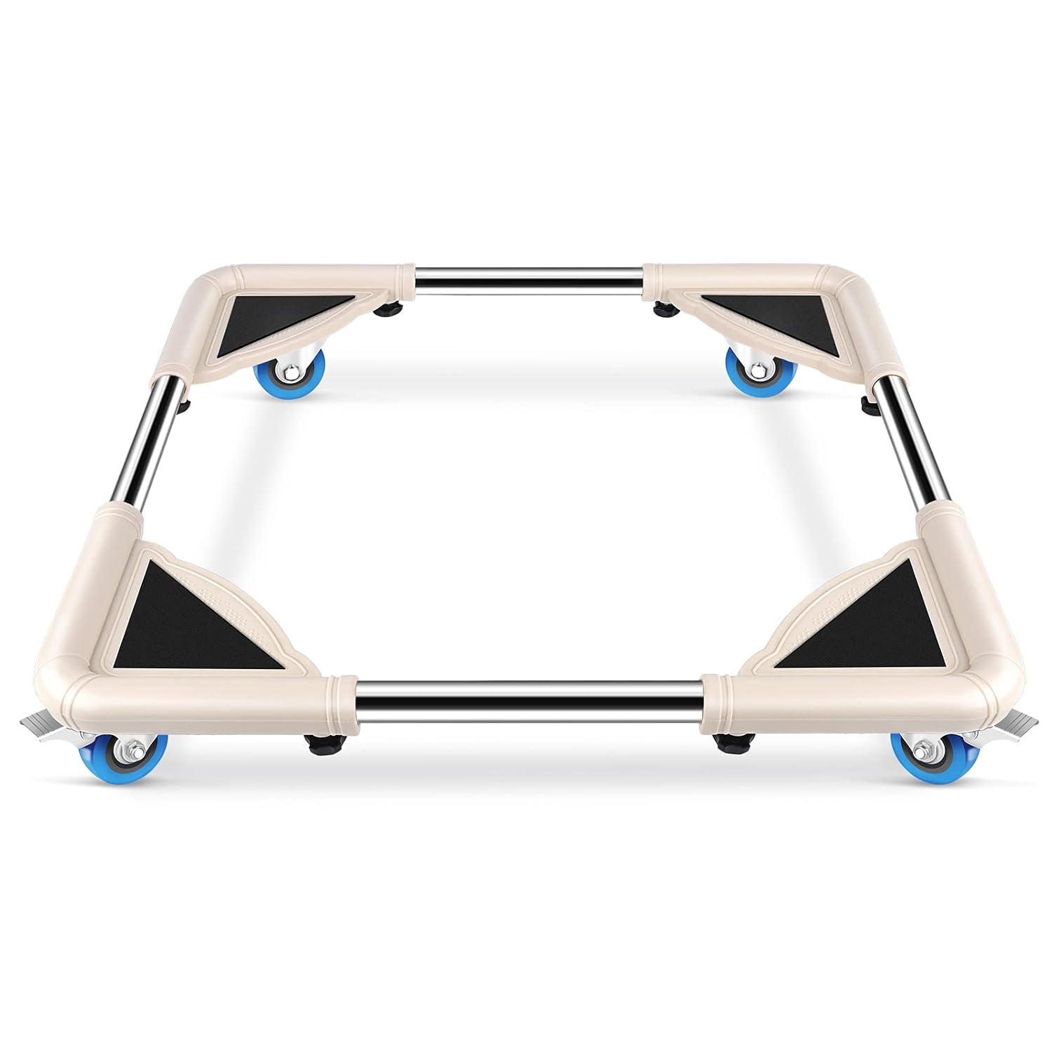 White Adjustable Furniture Dolly with 4 Locking Wheels A369
