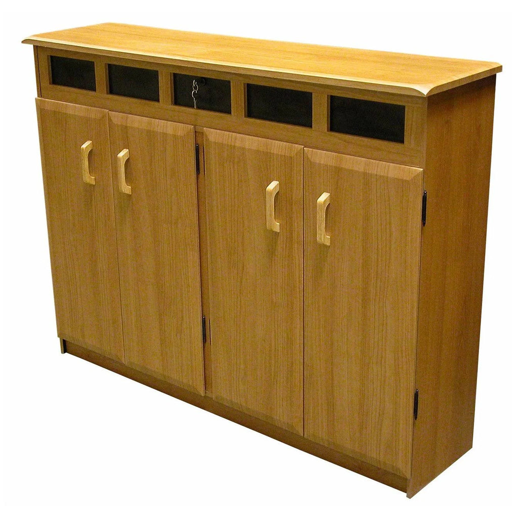 Top Load Media Cabinet Oak/Black V47010