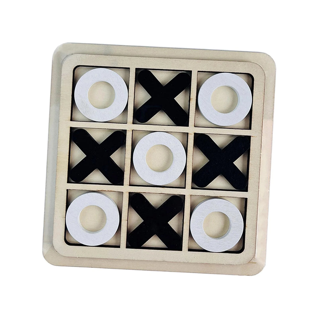 18cmx18cm Wood Tic Tac Toe Board Game E71205