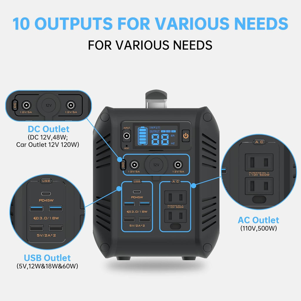 614Wh Portable Power Station with LiFePO4 Battery G8250