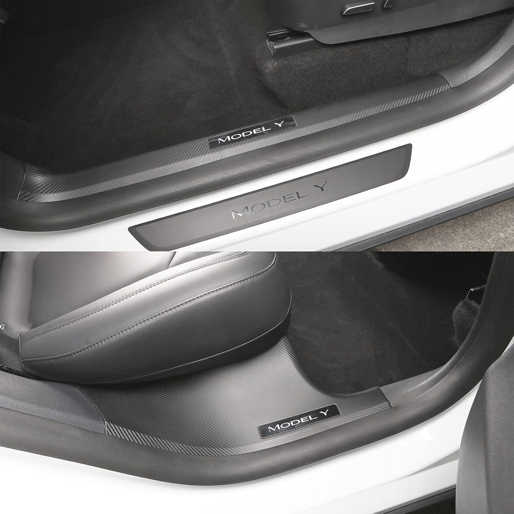 Carbon Fiber ABS Door Sill Protector (4 Pcs) A1539