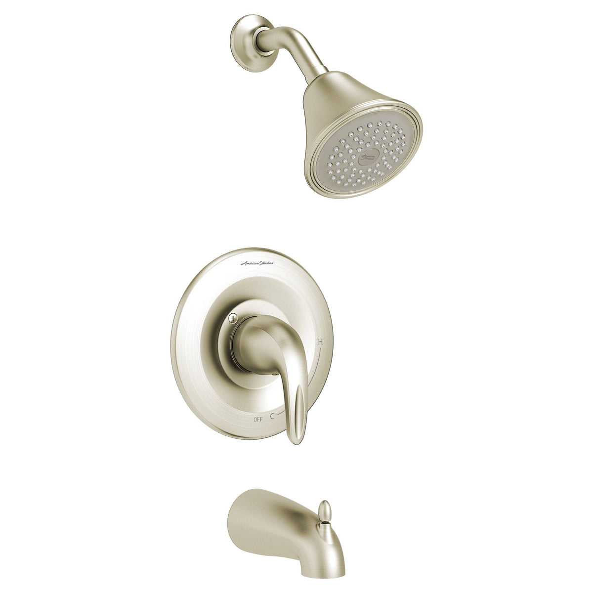 Brushed Nickel 3 Tub and Shower Faucet L22577