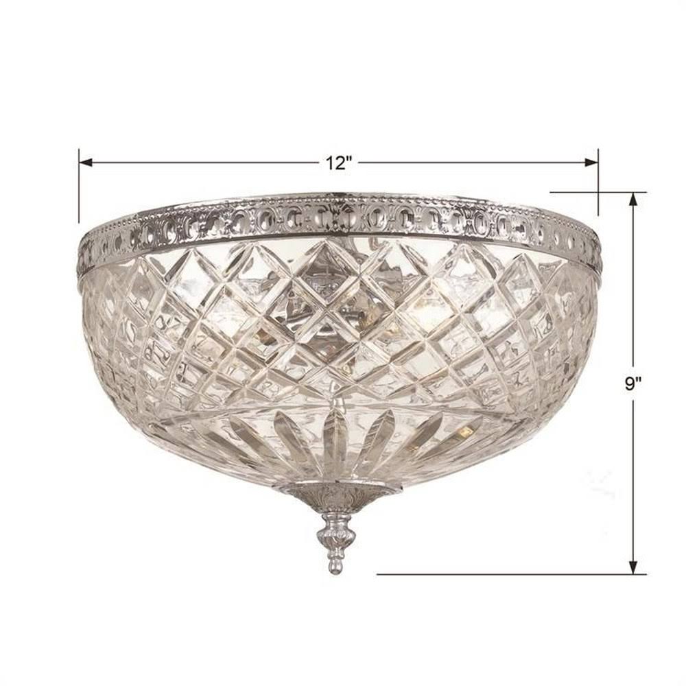 Polished Chrome 2 Light Ceiling Mount B34830
