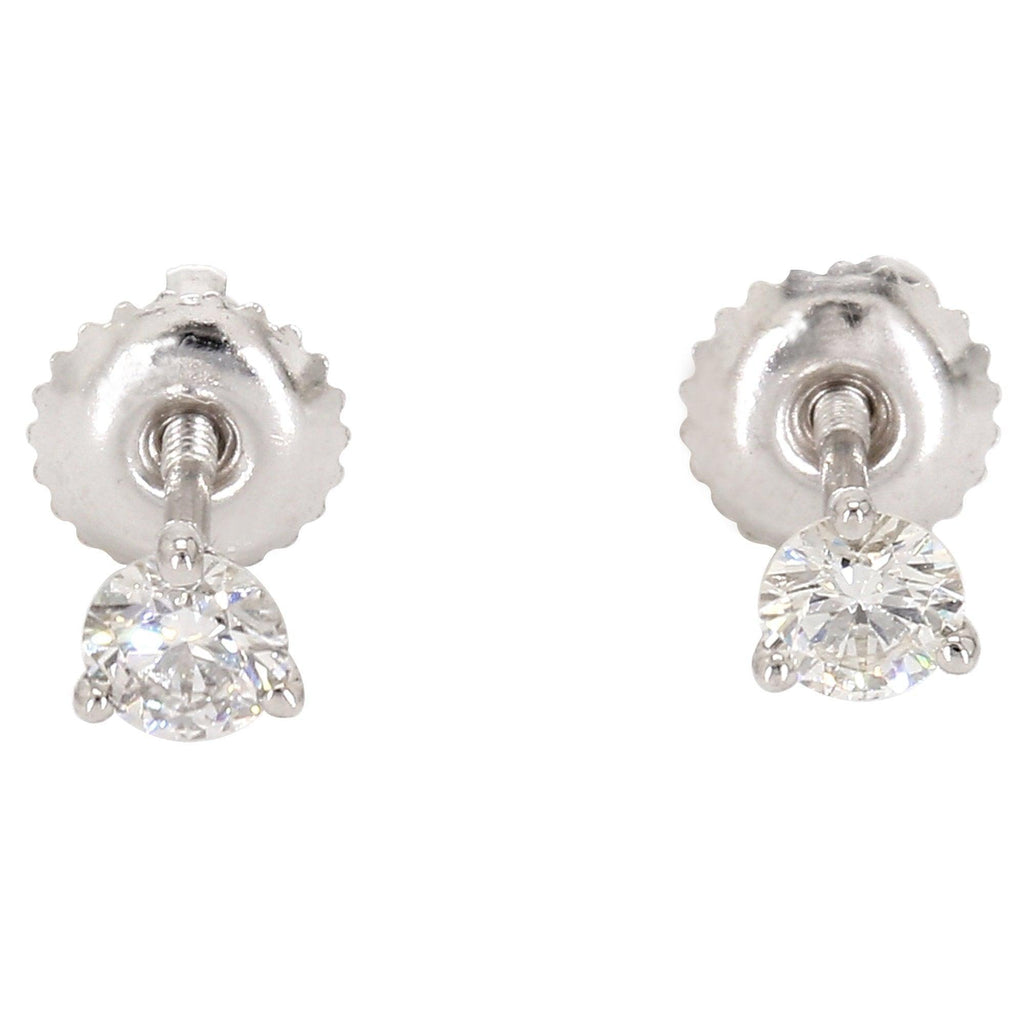 IGI Certified 1.00 Ct Lab Grown Diamond Martini Stud Earrings 14k White Gold L255