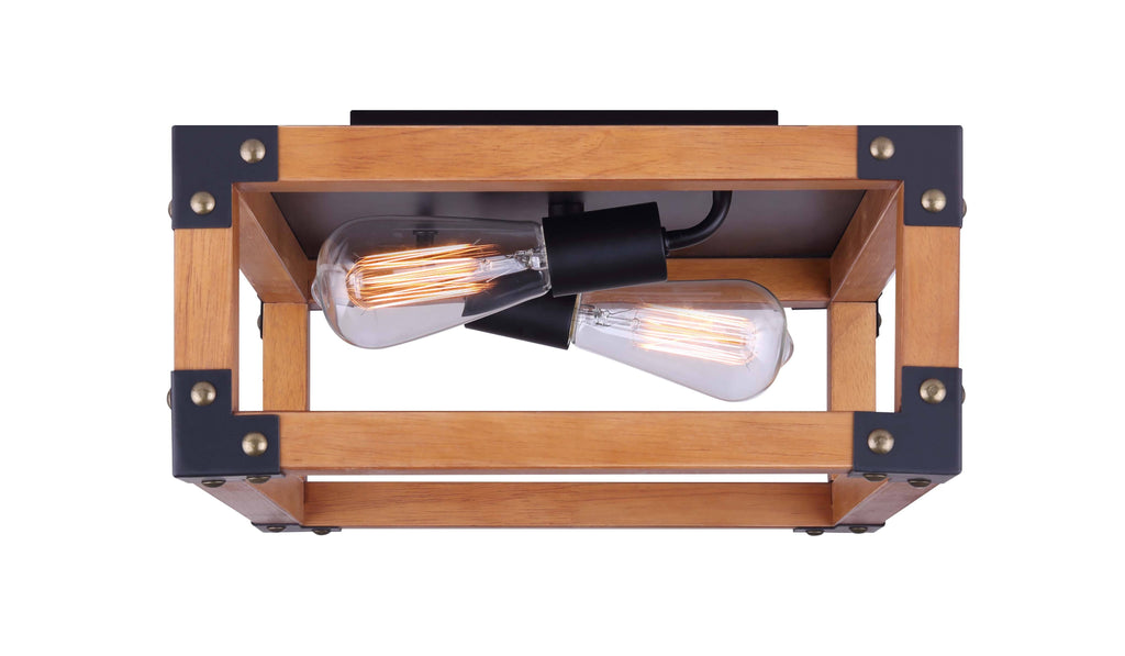 Black 2 Light Flush Mount M29574