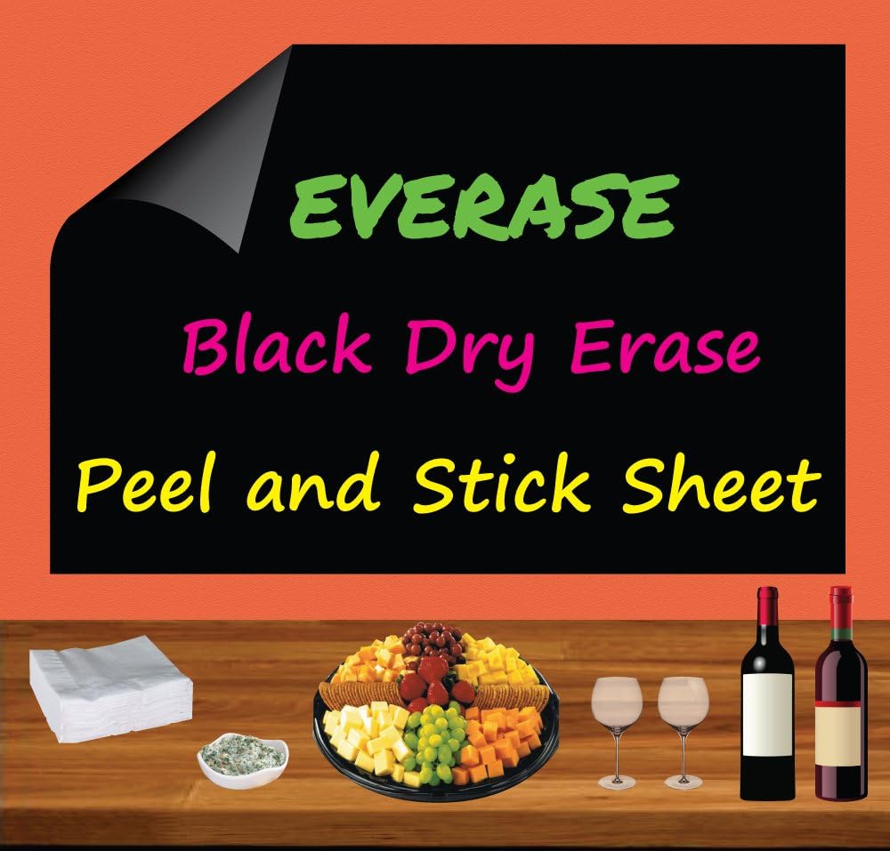 Black Dry Erase Self-Adhesive Sheet (36 x 48 in.) Pack of 2 U766