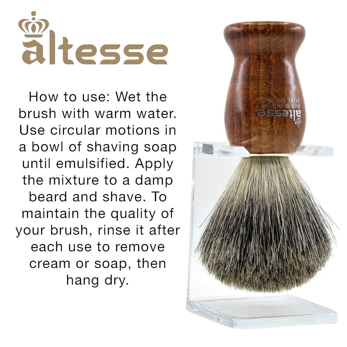 Russian Grey Badger Shaving Brush K9277