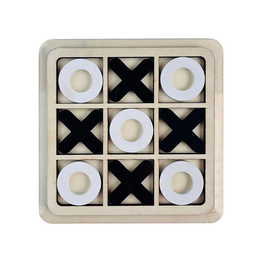 18cmx18cm Wood Tic Tac Toe Board Game E71205