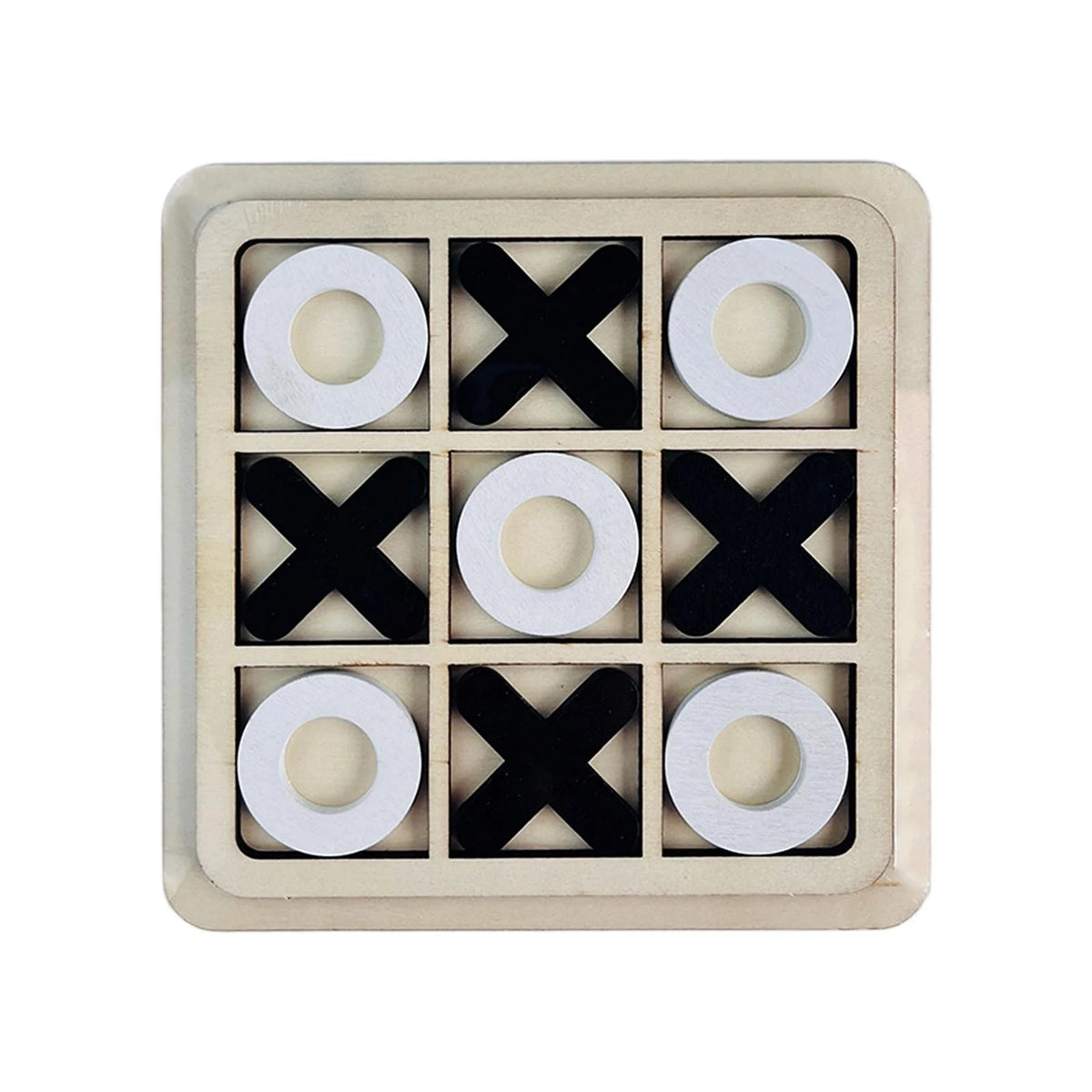 18cmx18cm Wood Tic Tac Toe Board Game E71205