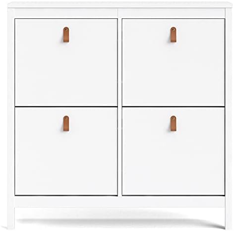 4 Drawer White Shoe Cabinet Z581876