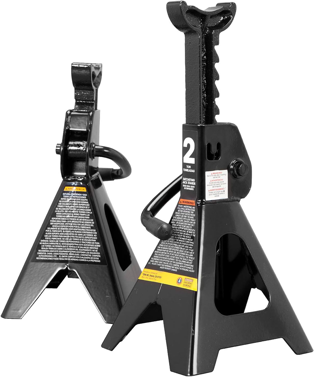 2 Ton Hydraulic Trolley Service Jack Combo with 2 Jack Stands, Black H5168