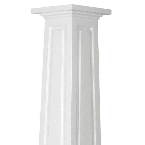 24x22W x 4&H Craftsman Square Tapered Raised Panel Column with Standard Capital & Base Q9167