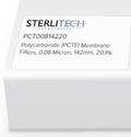 0.08um PCTE Membrane Filters 142mm, 20/pk V78988