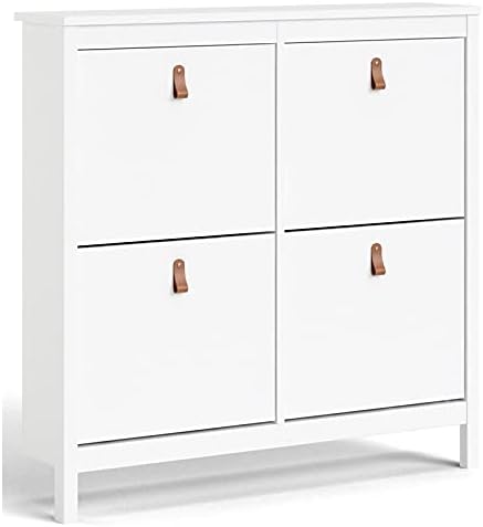 4 Drawer White Shoe Cabinet Z581876