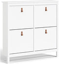 4 Drawer White Shoe Cabinet Z581876